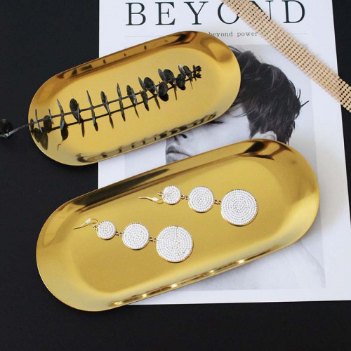 Gold Oval Jewelry Tray 10