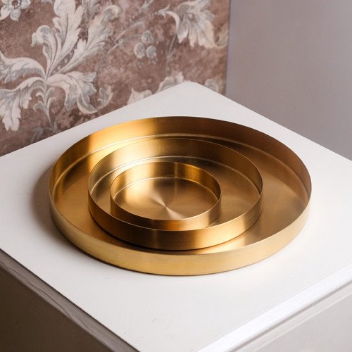 Gold Round Jewelry Tray 9