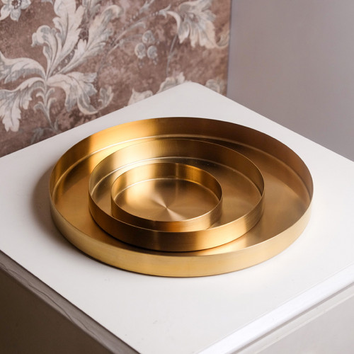 Gold Round Jewelry Tray 9