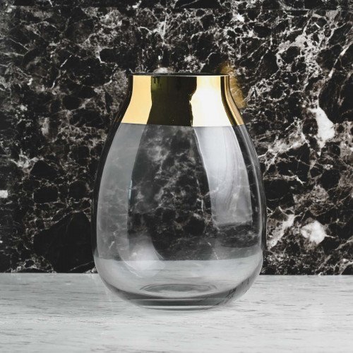 Mythical Glass 0501 Flower Vase Gray
