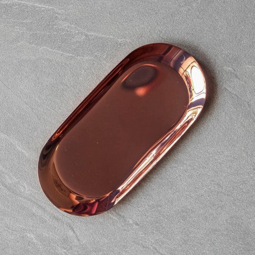 Rose Gold Oval Jewelry Tray 2
