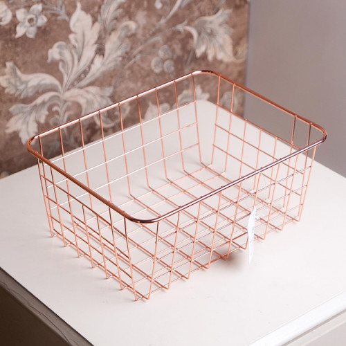 Tabletop Display Basket Rose Gold 28 x 22cm