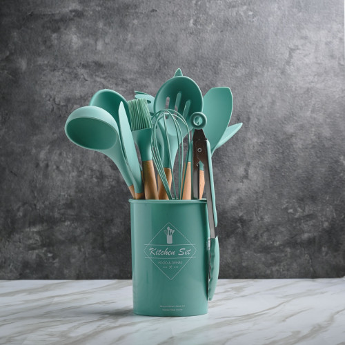 Candy Green Silicone Kitchen Utensil Set