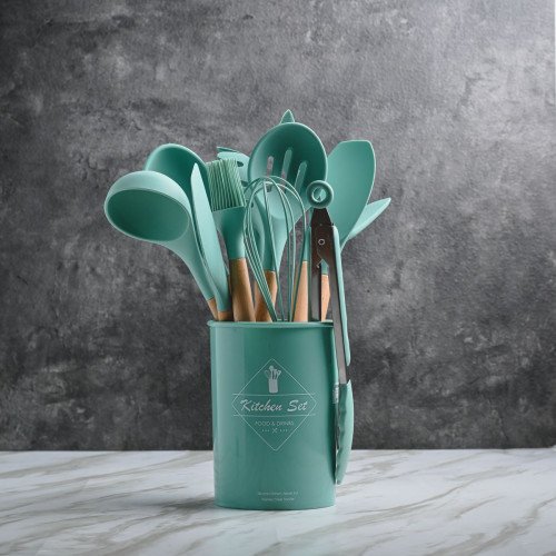Candy Green Silicone Kitchen Utensil Set