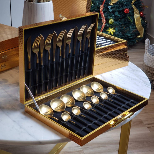 Luxury Gold 16pcs Cutlery Gift Set 3