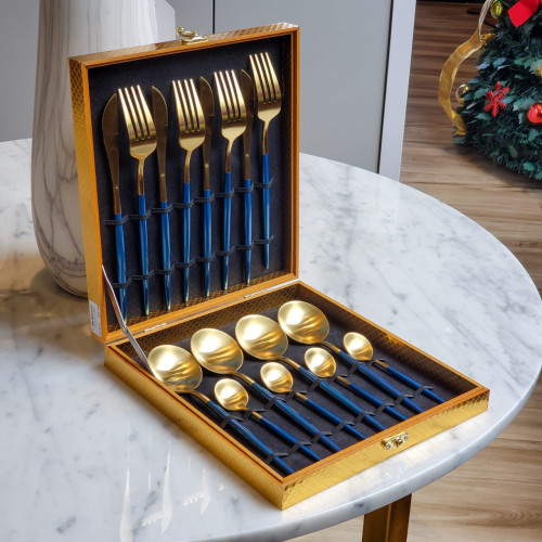 Azure Blue 16pcs Cutlery Gift Set