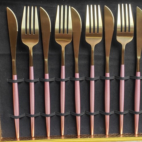 Fuscia Pink 24pcs Cutlery Gift Set 3