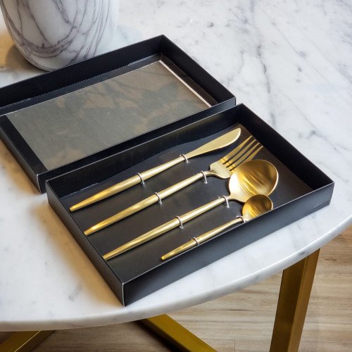 Luxury Gold 4pcs Cutlery Gift Set