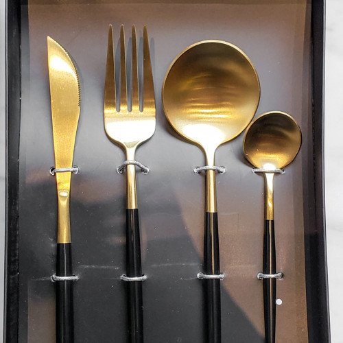 Athens Black 4pcs Cutlery Gift Set 2