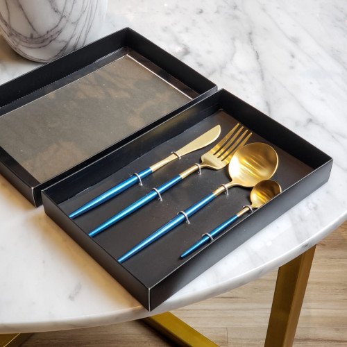 Azure Blue 4pcs Cutlery Gift Set