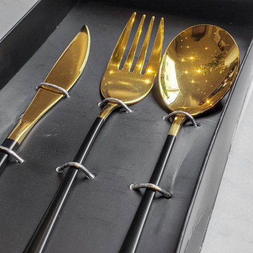 Odessa Black 3pcs Cutlery Gift Set 2
