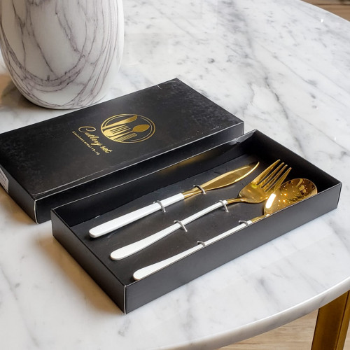 Swish Gold 3pcs Cutlery Gift Set