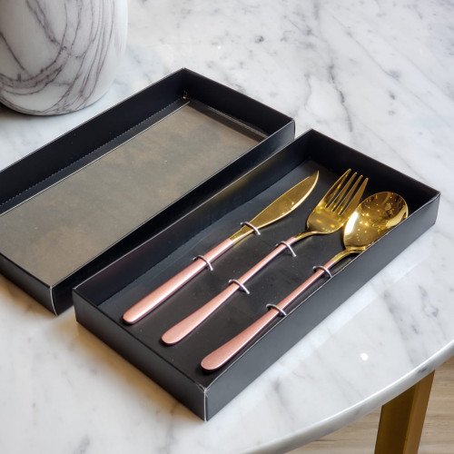 Ruby Gold 2pcs Cutlery Gift Set 3