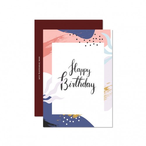 Happy Birthday Colorful Background Card