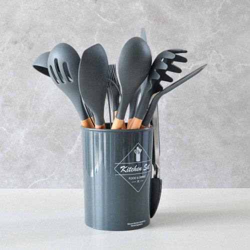 Hooray! Set Gray ft. Dual Glaze Mug Brown 6