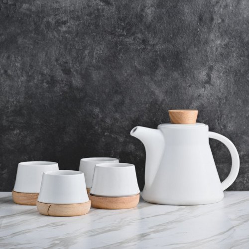 Duquet Tea Set W03 Bone White