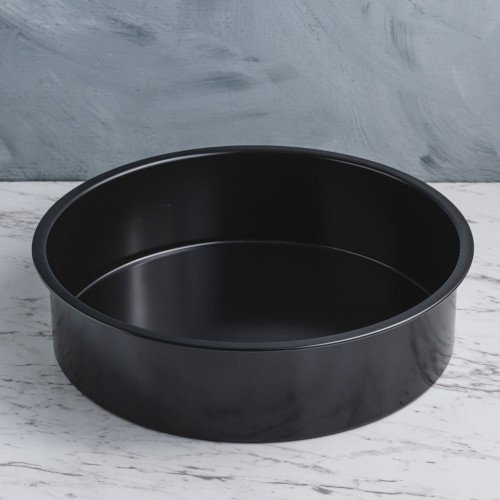 Baking Tray Deep Round Black 10"