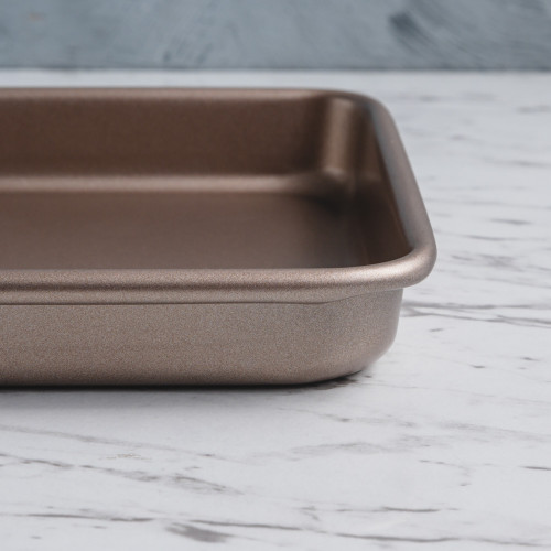 Baking Tray Deep Rectangular Rose Gold 9" 3