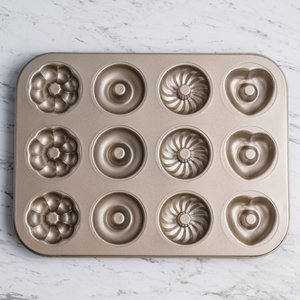 12pcs - Mixed Flowers Doughnuts Mould