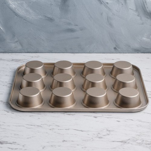 12pcs - Muffin Cake Baking Tray 3