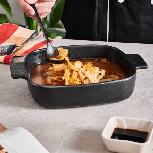 Sango Black Small Square Baker 22.6 x 21.6cm 5