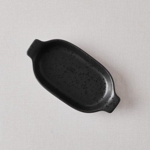 Sango Black Individual Oval Eared Dish 15.4 x 8.9cm 3