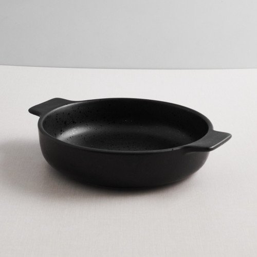 Sango Black Round Eared Dish 17.2cm
