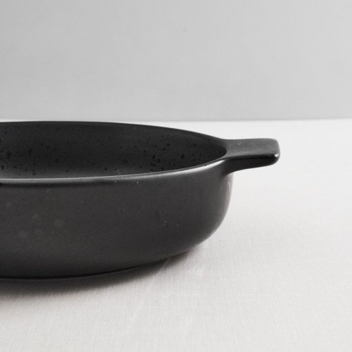 Sango Black Round Eared Dish 17.2cm 2
