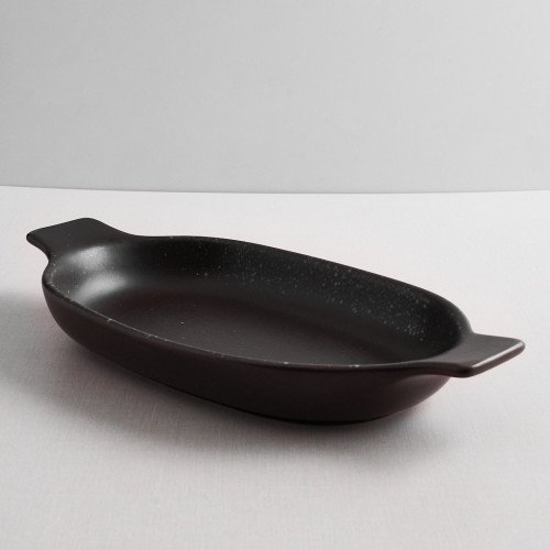 Sango Brown Medium Oval Eared Dish 31cm x 16cm