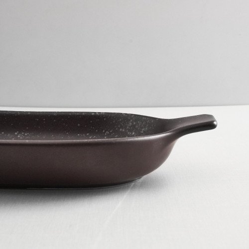 Sango Brown Medium Oval Eared Dish 31cm x 16cm 2