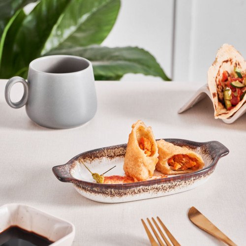 Sango Radiance Individual Oval Eared Dish 15.4 x 8.9cm 3