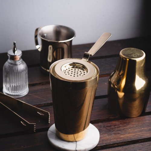 Hawthorne Ice Cocktail Strainer Gold 6