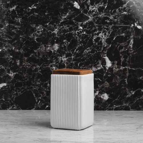 Minimalist Kitchen Canister 1000ml White
