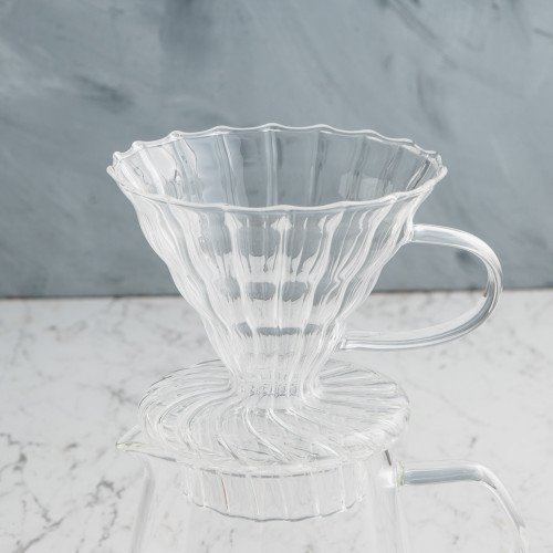 V60 Striped Glass Coffee Dripper 3