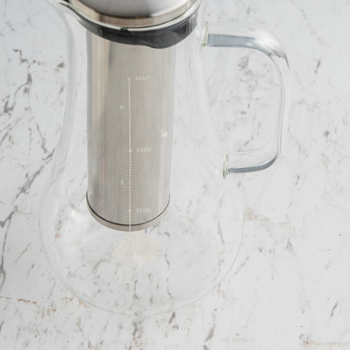 Glass Coffee Brewer w Build-In Filter Tube 1200ml 3