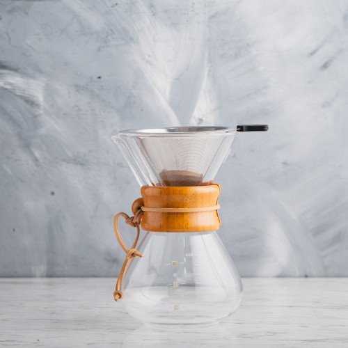 Hourglass Server Wooden Collar 400ml w/ Dripper