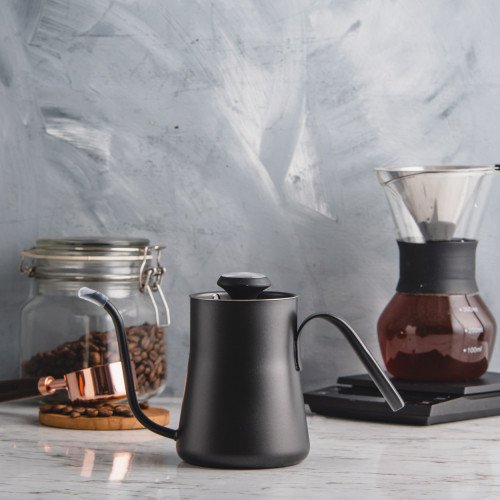 Hand Kettle with Thermometer 400ml Black 5