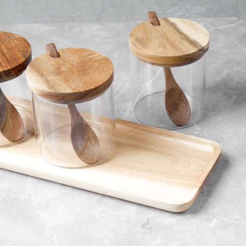 Glass Spice Jar 3 Pieces Set 6