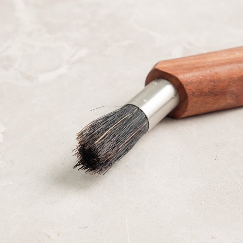 Coffee Grinder Brush / Walnut Brown + Cloth Bag 4