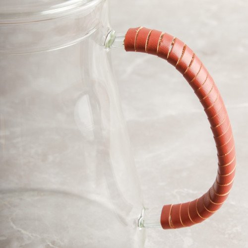 Vintage Style Glass Kettle 600ml - Braided Handle 3