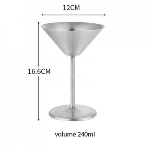 Stainless Steel Martini Cup 240ml - Silver 5