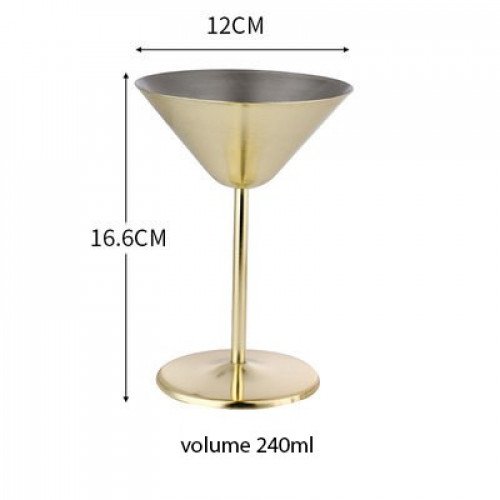 Stainless Steel Martini Cup 240ml - Gold 7