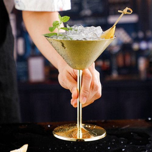 Stainless Steel Martini Cup 240ml - Rose Gold 3
