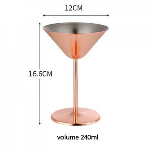 Stainless Steel Martini Cup 240ml - Rose Gold 6