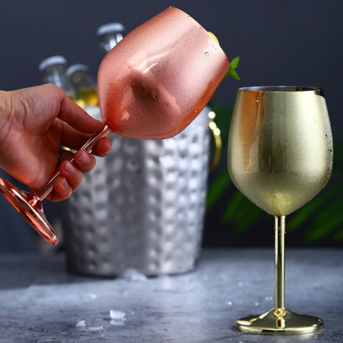 Stainless Steel Wine Glass 500ml 6