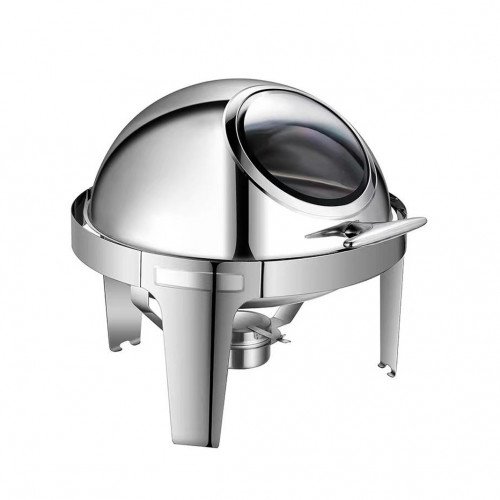 Chafing Dish Round Roll Top 6L Two Grid