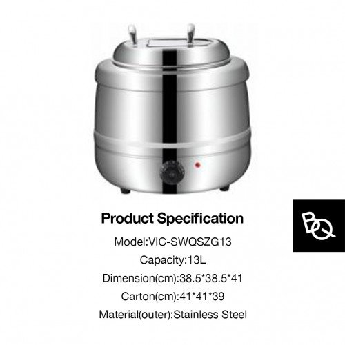 Soup Warmer Cooking Pot Stainless Steel 13L 2