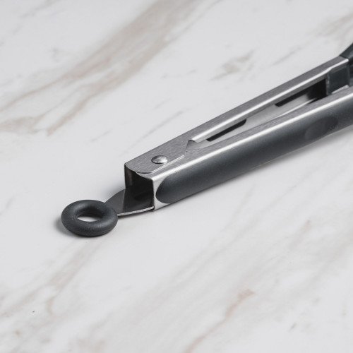 Woody Black Silicone Food Tong 4