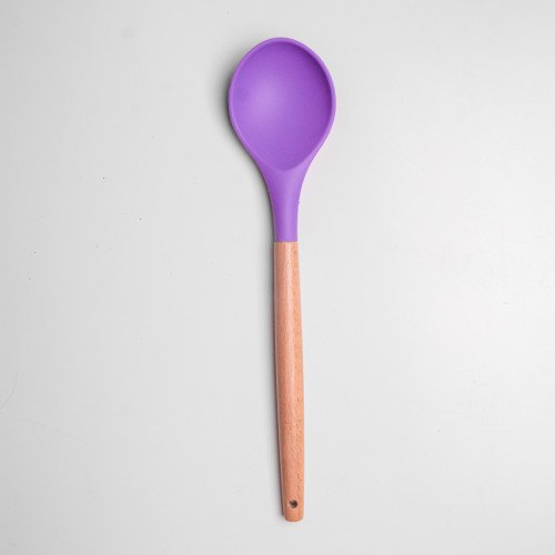 Flamboyant Purple Silicone Serving Spoon