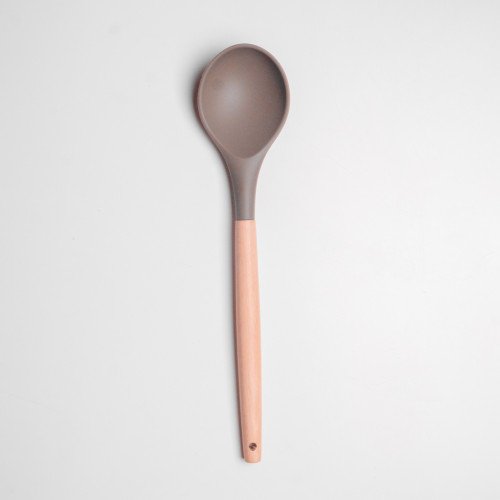 Mellow Brown Silicone Serving Spoon